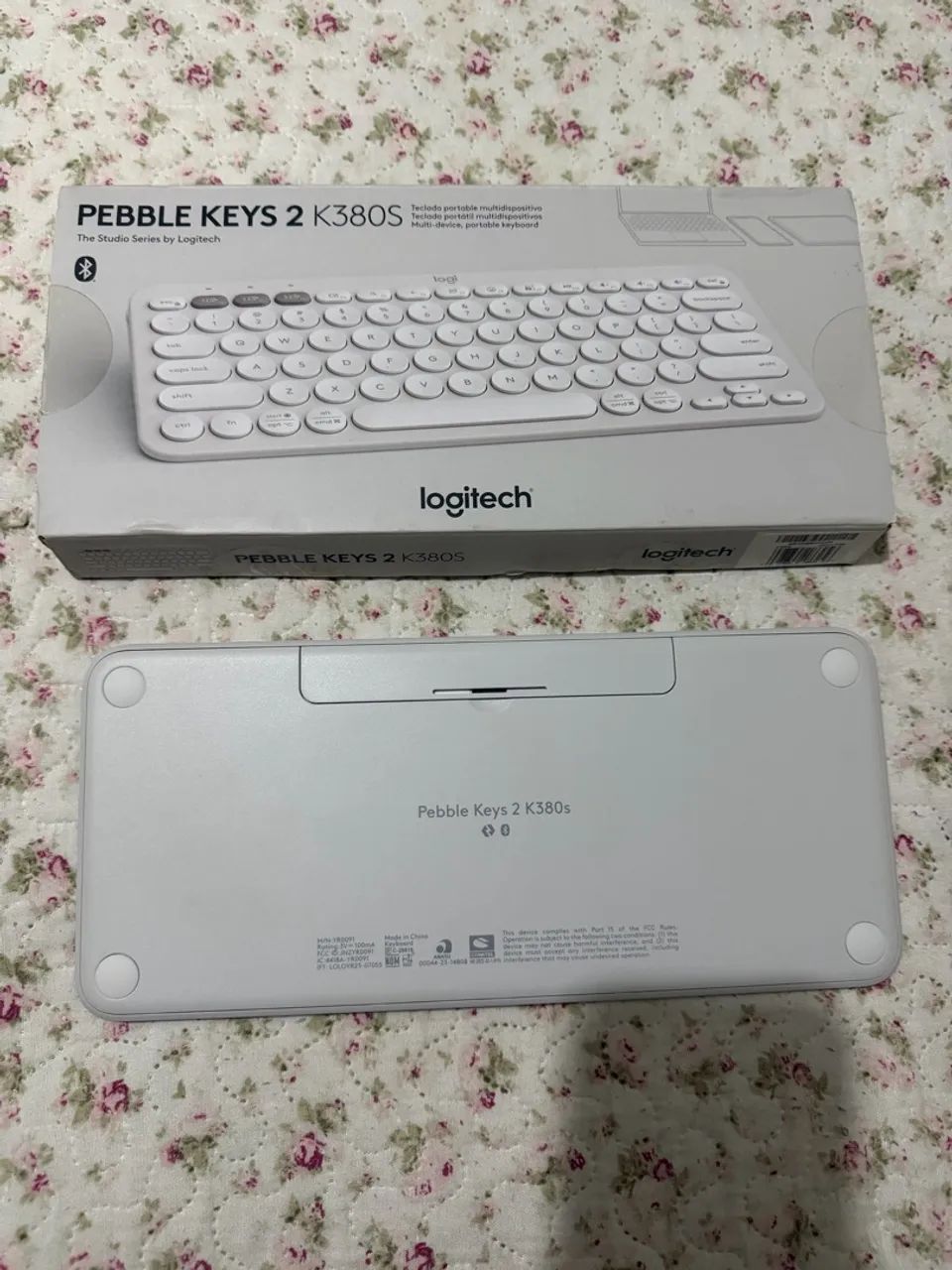 Teclado Bluetooth Pebble Keys 2 K380S Branco da Logitech - Foto 2