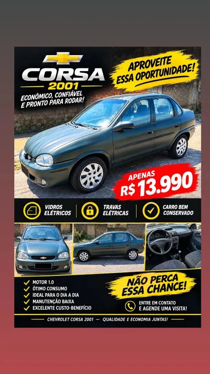 Chevrolet Corsa Sed.wind 1.0/millenium/classic VHC 2001