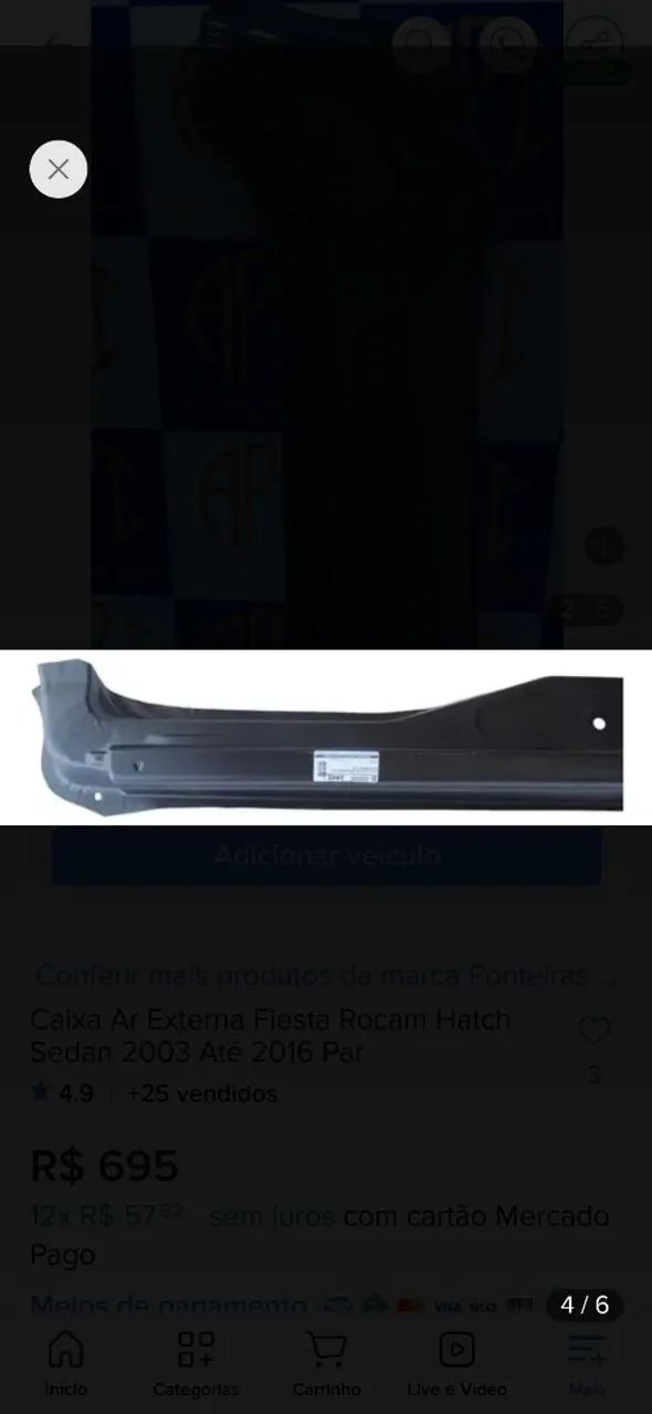 Caixa de ar externa 2003 a 2016 Fiesta  - Foto 4