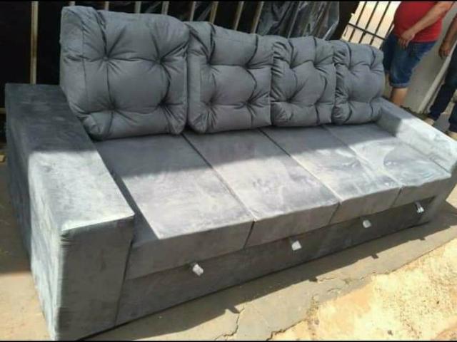 (SUPER PROMOÇÃO) - Sofa C/04 Assentos Retrátil NOVO - Foto 3