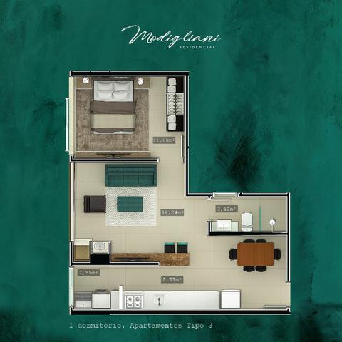 JM - Apartamento com Vista Mar 1 dormitório nos Ingles - Promocional - Foto 4