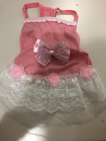 Vestido Pet Rosa - Novo