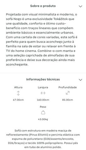 Sofá 2 lugares NOGO Cinza claro - Foto 5
