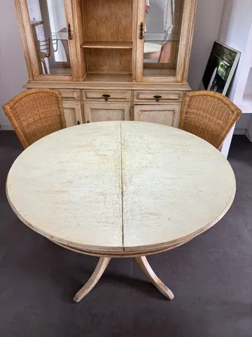 Conjunto Mesa Extensível Oval 4 Cadeiras Madeira Maciça Encosto