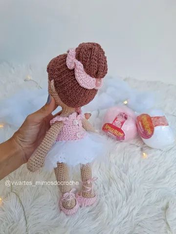 Boneca Bailarina Amigurumi Crochê  - Foto 4