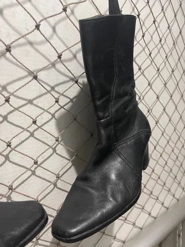 Bota Preta de Couro Legítimo  - Foto 2