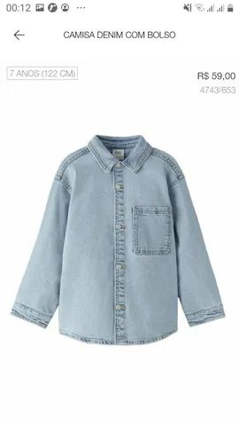 Camisa jeans infantil  zara