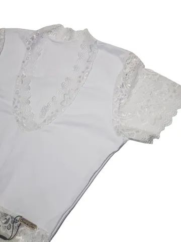 Cropped Blusa Renda Sereia da Terra - Foto 2