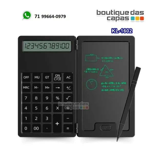 Calculadora Digital com Bloco de Notas LCD 10 Digitos Luatek - KL-1602 (menor)
