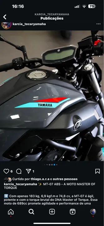 MT 07 Abs 24/25 Emplacamento Grátis capacete - Foto 4