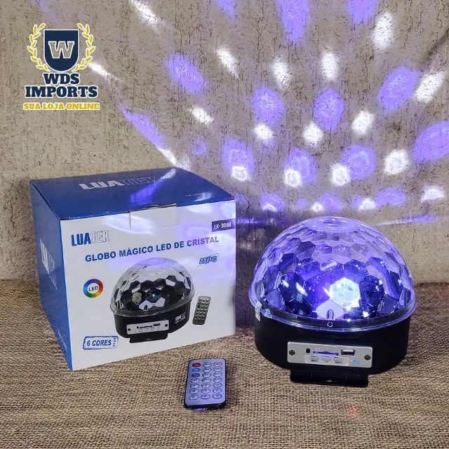 Globo Mágico Bola Maluca Luz RGB Bluetooth