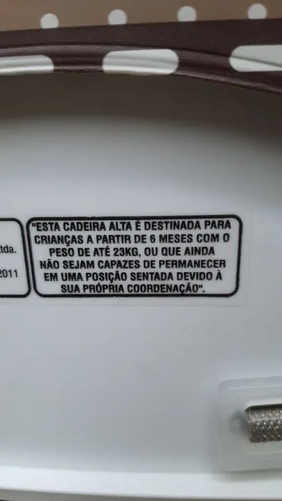 Cadeira de alimentação Galzerano para bebês e crianças até 23kg. Cadeirão infantil. - Foto 5