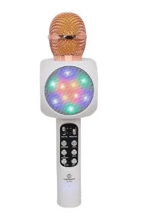 Microfone Sem Fio Com Auto Falante Branco Ws-1816 28x9cm - Foto 3