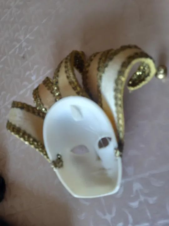 Máscara veneziana com pintura manual / 17cm altura - Foto 3
