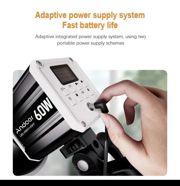 Iluminação LED Andoer 60W para Filmagem e Fotografia - Controle Remoto - Foto 4