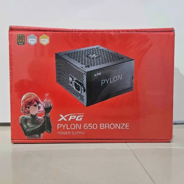 [Novo] Fonte XPG Pylon, 650w, 80 Plus Bronze, Preto, PYLON650BBKCBR Peças de Hardware Santa