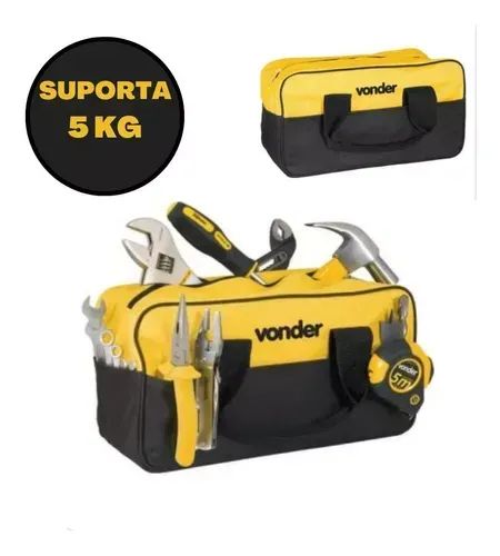 Bolsa em lona para ferramentas, 35,0 cm x 12,5 cm x 18,0 cm, BL 005, Vonder - Foto 5