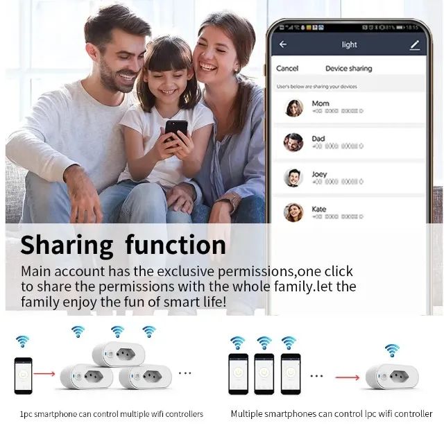 Adaptador de soquete Tuya WiFi, controle Smart Life - COD 1186 - Foto 6