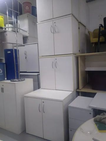 Armários de Escritório Baixo Branco  - Foto 4