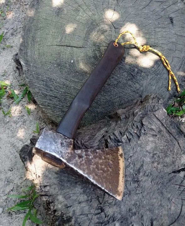 Machadinha Antiga Relíquia Aço Cabo Madeira Lei Canela Preta - Foto 5