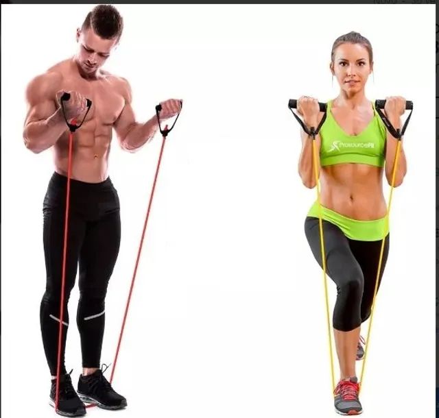 Elástico Malhar  Powertube Extensor Flexível Com Pegadores Macios - Foto 3