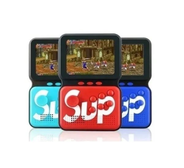 Mini Vídeo Game SUP M3 Portátil 16 Bits com 900 Jogos Super Nintendo Mega Drive Arcade e G