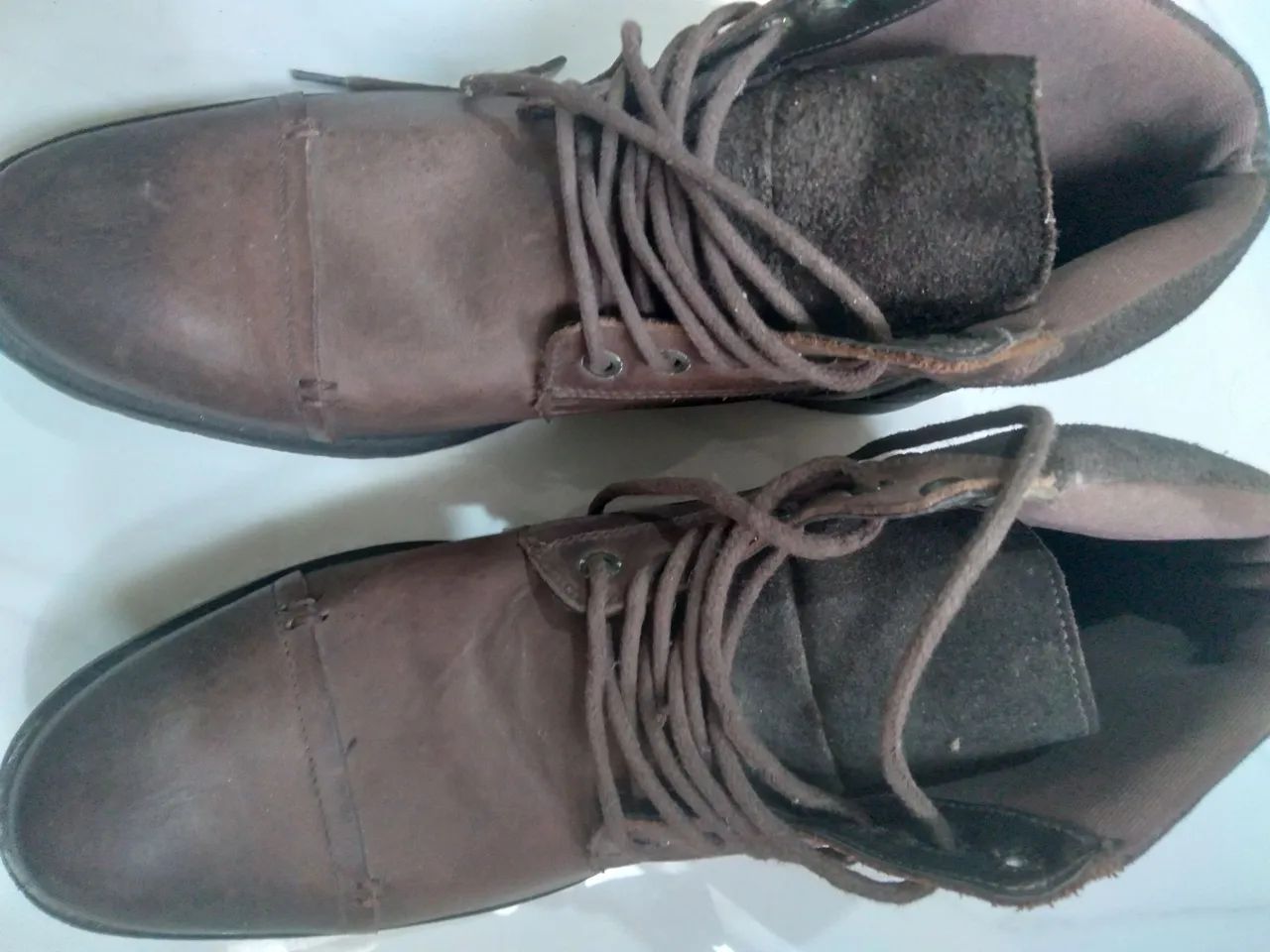 Bota Masculina Marrom Couro - Foto 5