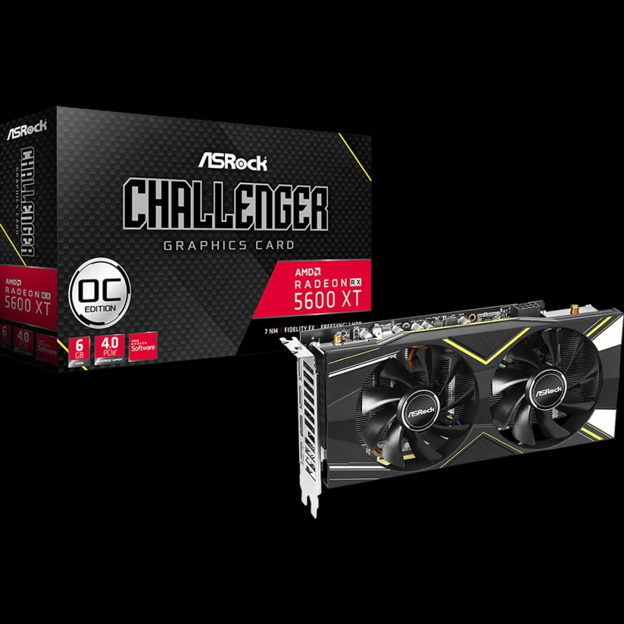 Placa de Vídeo ASRock Challenger Radeon RX 5600 XT 6GB