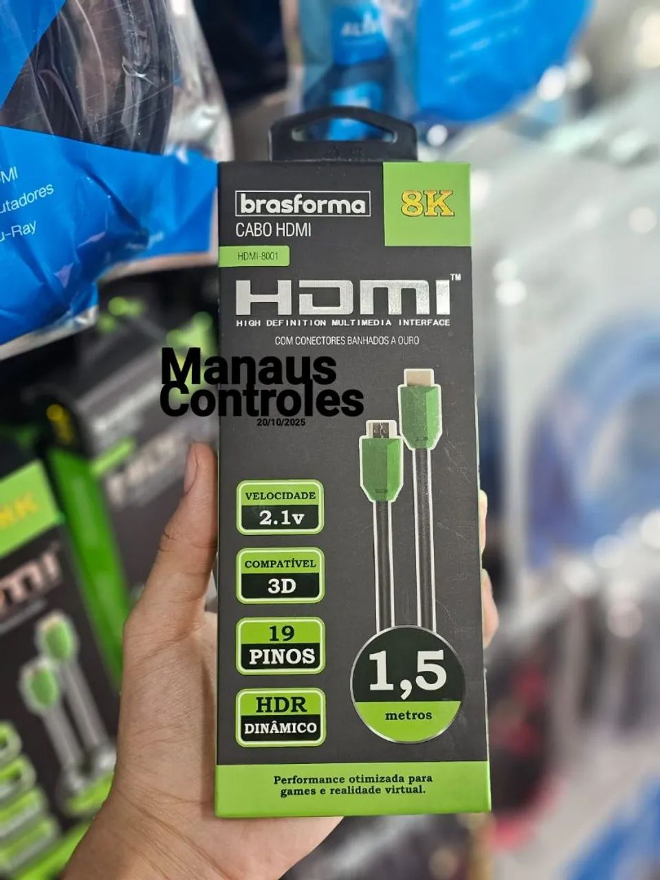 Cabo HDMI 1,5 metros 8k