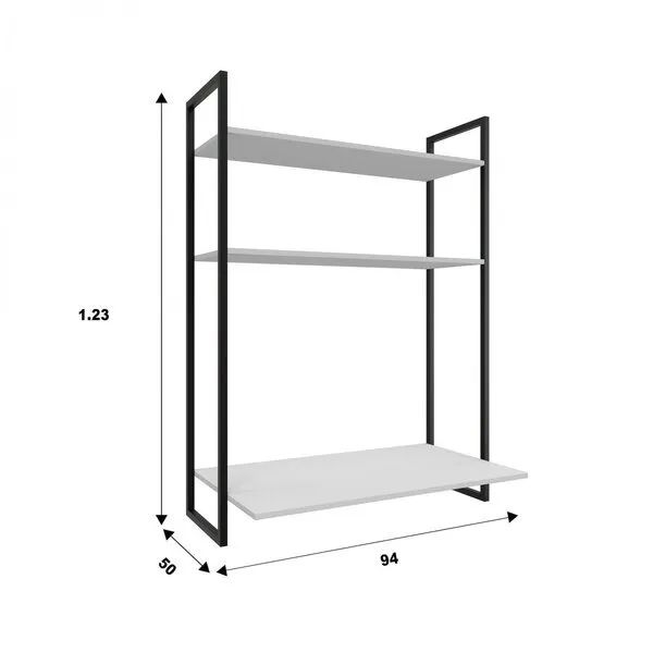 Mesa suspensa na cor branca   - Foto 4