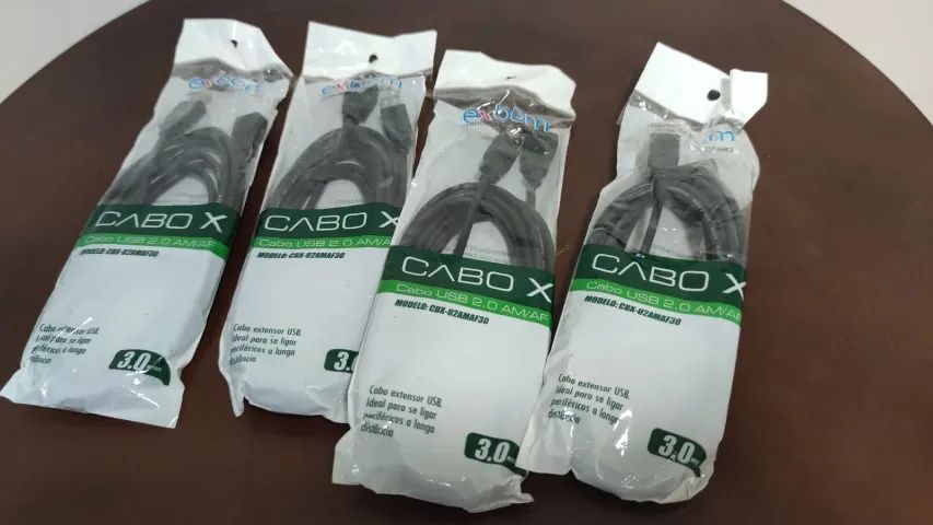 Cabo Extensor USB 2.0 3 metros Novos