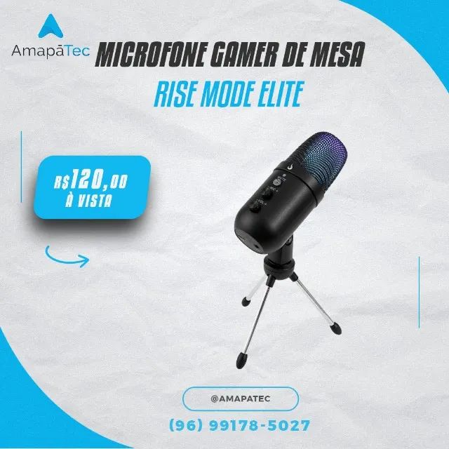 Microfone Gamer De Mesa Rise Mode