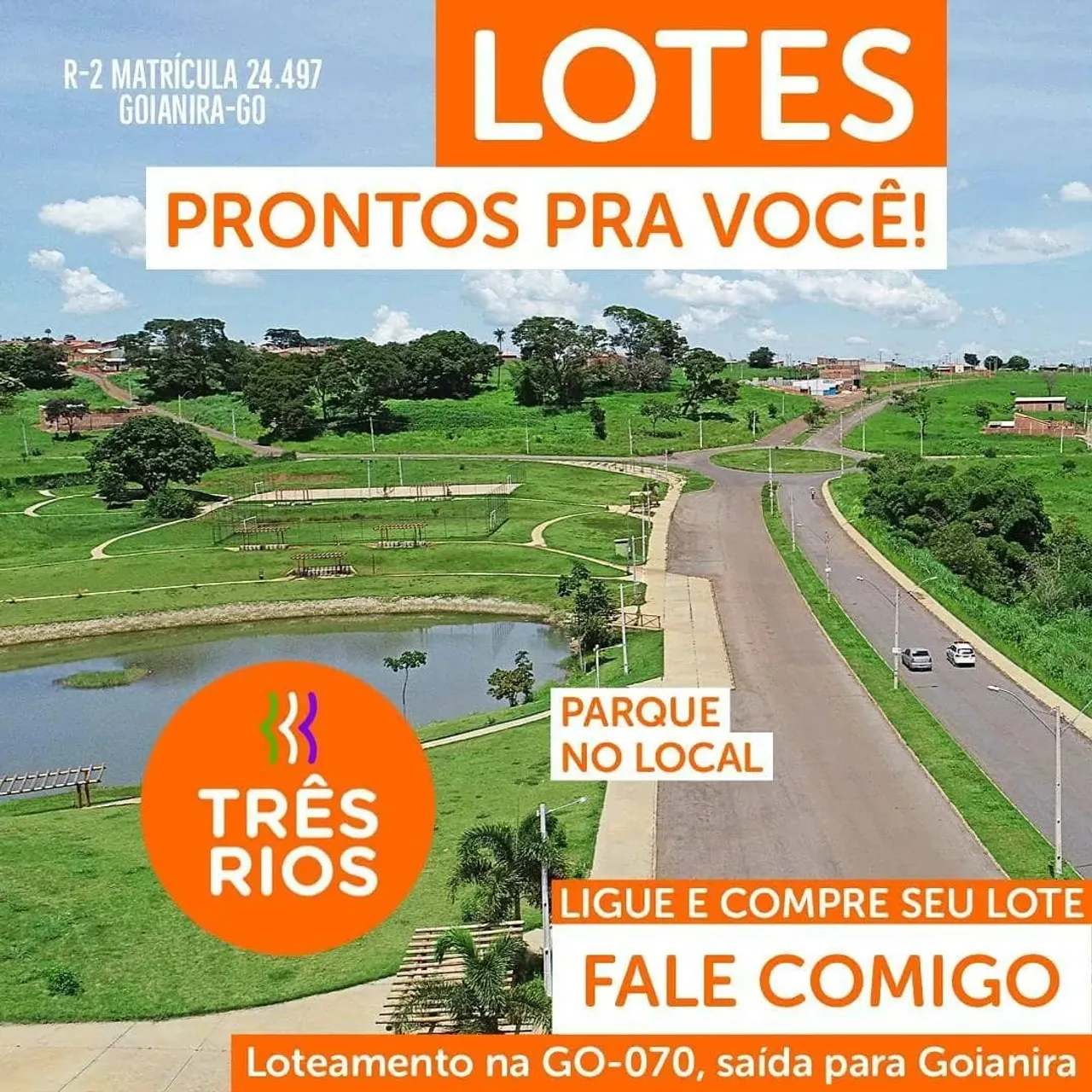 Lotes à Venda em Goianira Parcelas a partir de R$ 293,00