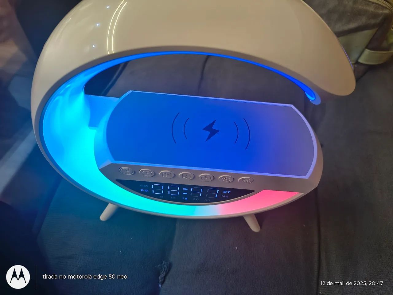 Relógio Despertador com Bluetooth e Luz Noturna - Foto 3
