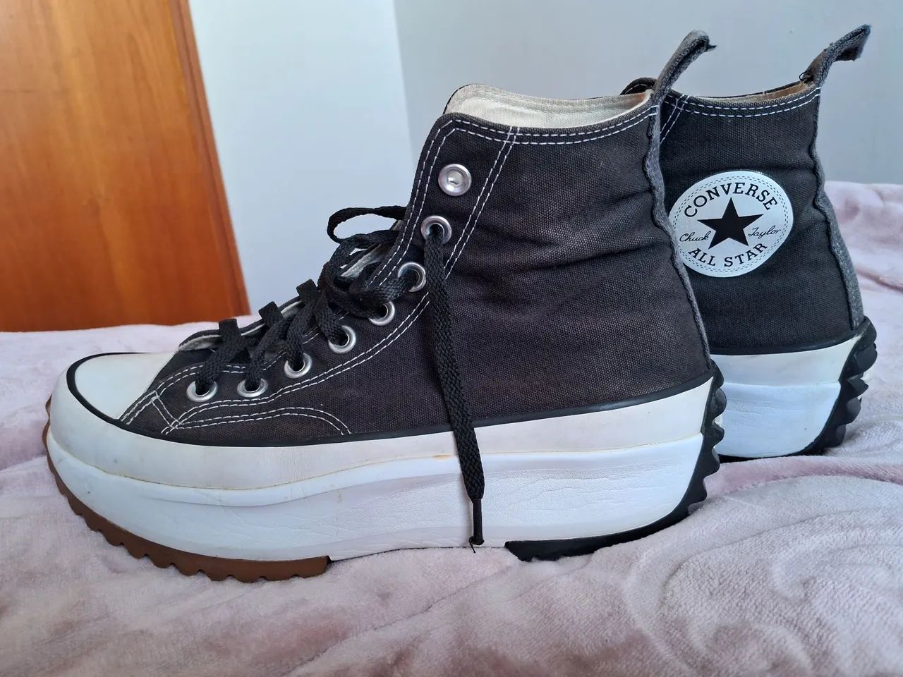 Tênis Converse All Star plataforma run star hike Preto - Foto 3