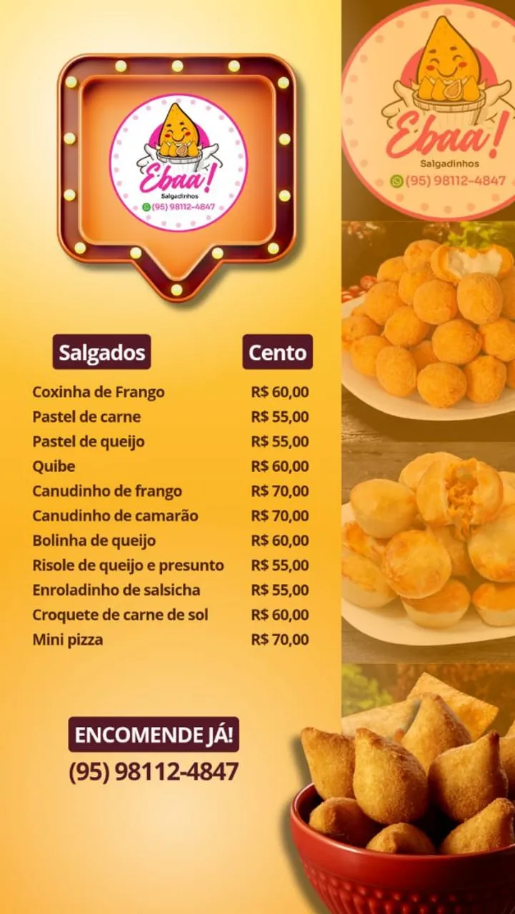 Salgadinhos Deliciosos para sua Festa! Ebaa!