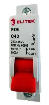 Disjuntores Unipolar Elitek 40A