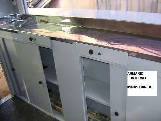 Banca quiosque completo com armários superior e inferior - Foto 2