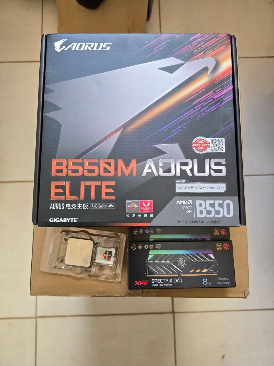 B550m Aorus Elite B550 Ryzen 5600 Kit Upgrade Ryzen 5600 B550m