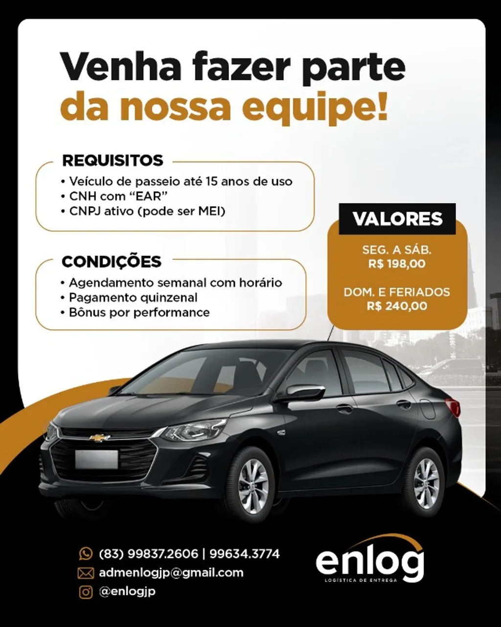 ENTREGADOR COM VEÍCULO