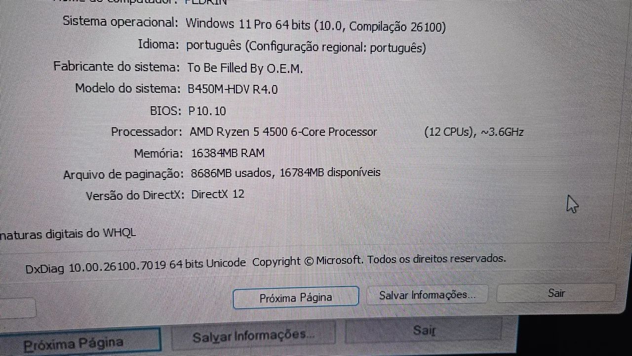 PC Gamer com Monitor Curvo 27 / 180Hz - Ryzen 5 4500+RX 5700 RED DEVIL-COMPLETO - Foto 6
