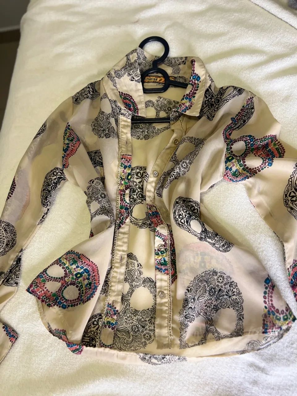 Camisa Estampada Caveira Marisa 40 - Foto 2