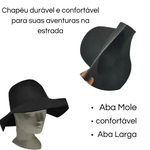 Chapéu Cata Ovo Natanzinho lima Caminhoneiro muladeiro countr Feltro Tradicional Aba Larga - Foto 2