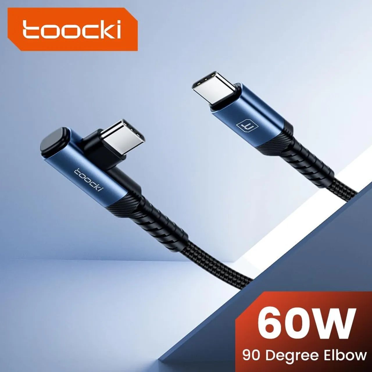 Cabo USB-C para Celular 60W 90 Graus para carregamento  Tocki - Foto 2
