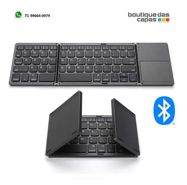 MINI TECLADO PORTATIL BLUETOOTH C MOUSE PAD DOBRAVEL B033 Windows Android iOS 