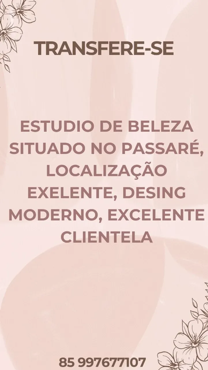 Transferência de Estúdio de Beleza no Passaré