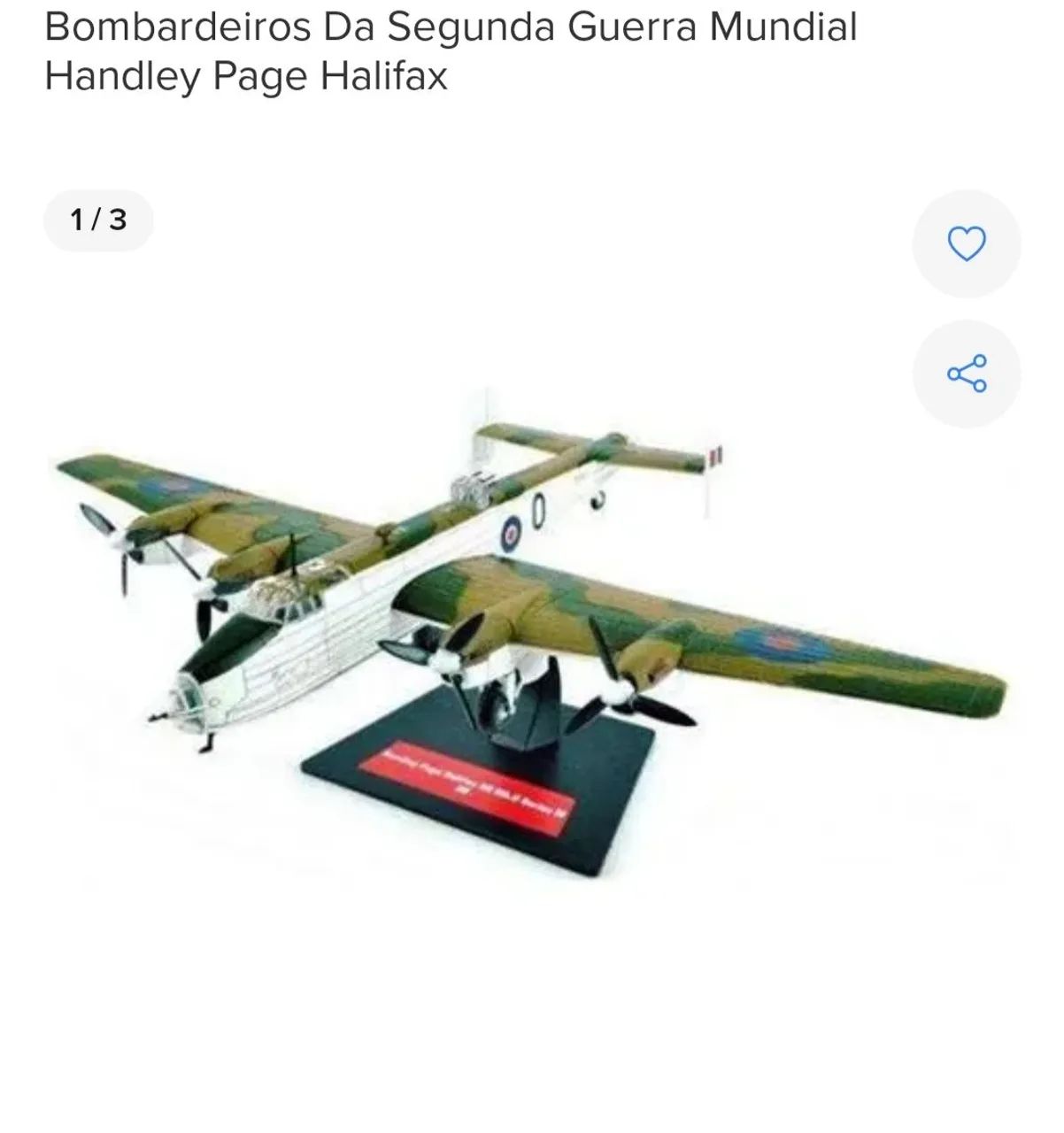 Miniatura Handley Page Halifax - Colecionador