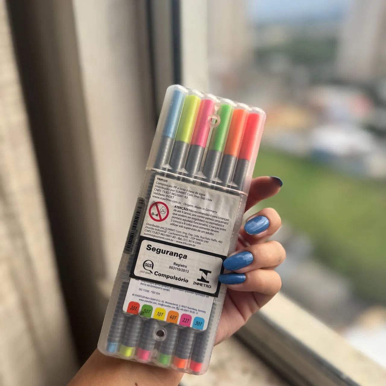 Canetas Stabilo Triplus Fineliner Neon 6 cores - Foto 2