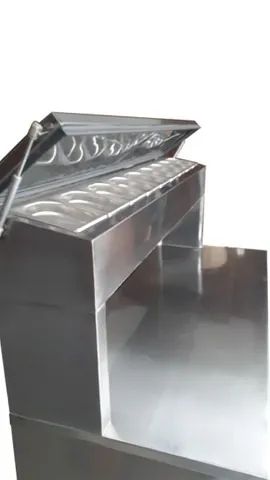 CONDIMENTADORA COM PISTA NO TAMPO E PISTA ELEVADA COM TAMPA ÚNICA PARA FOOD TRUCK OU DECK - Foto 3