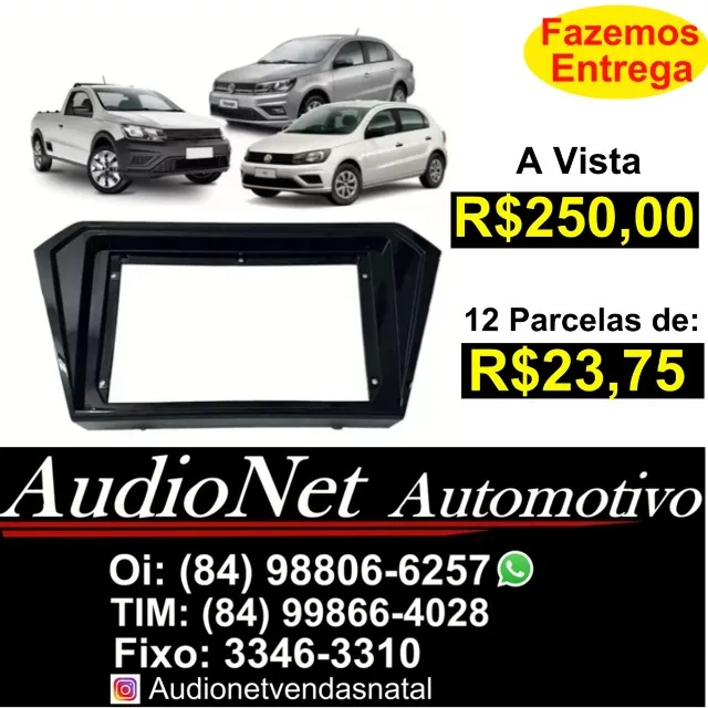 Moldura 9 Polegadas Gol G7 G8 Saveiro Voyage Black Piano Painel Multimidia 2 Din